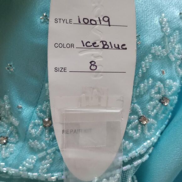 Y2K Sheer Beaded Sequined Mermaid Prom Dress - Picture 4 of 4